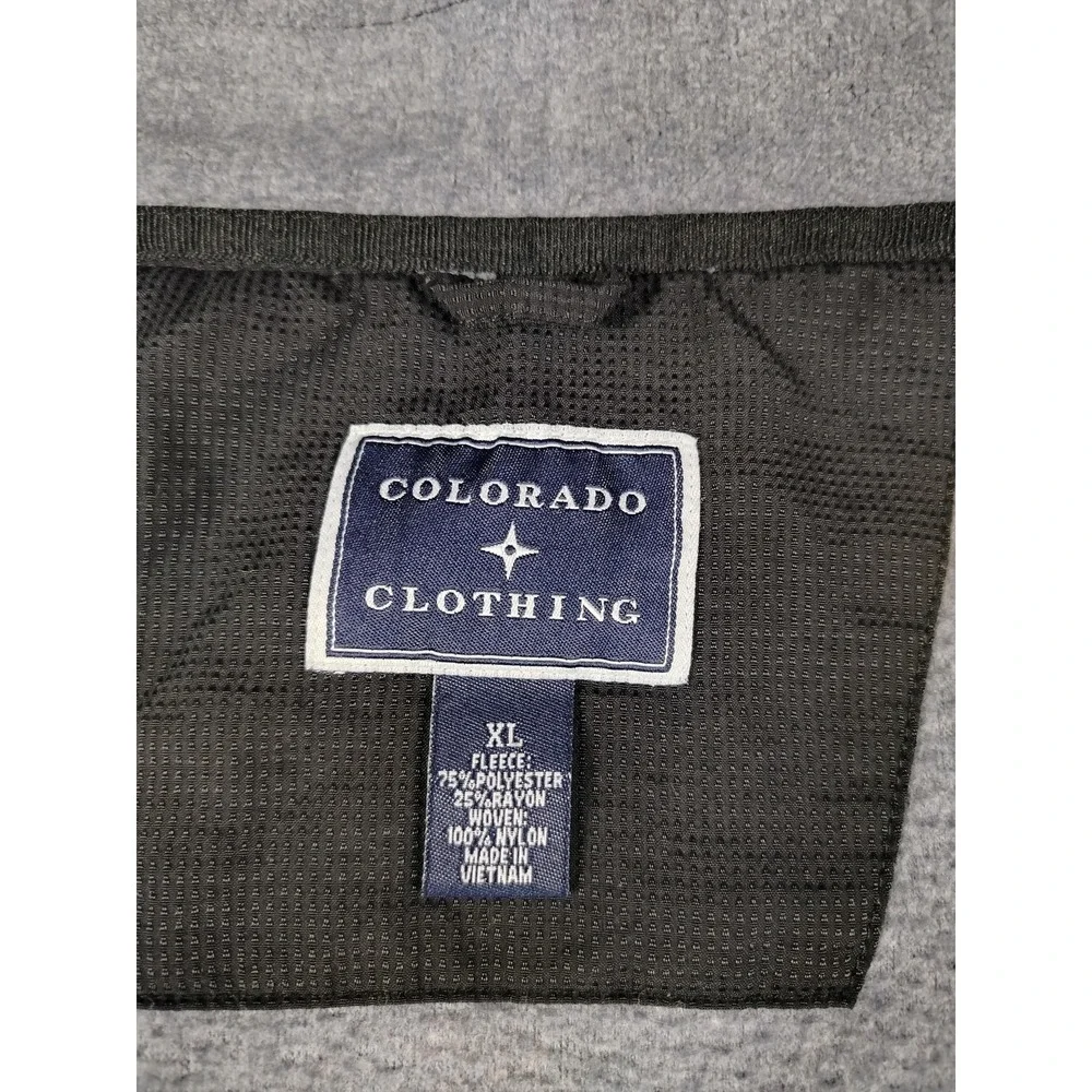 Colorado Clothing Jacket Mens XL Gray Fleece Full Zip Executive AirShare Logo